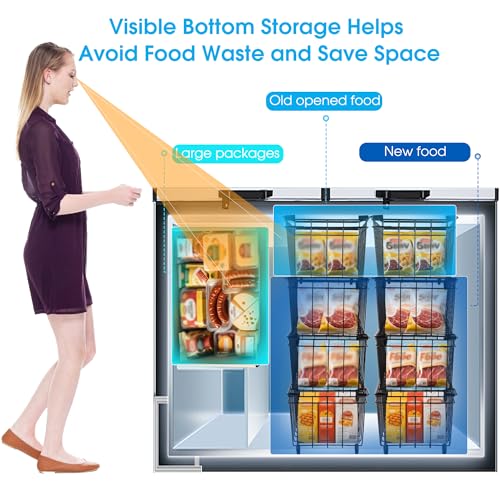4 Pack Stackable Freezer Organizer Bins with Handles V52081