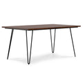 Solid Mango Wood and Metal 66 inch x 40 inch Rectangle Dining Table C483