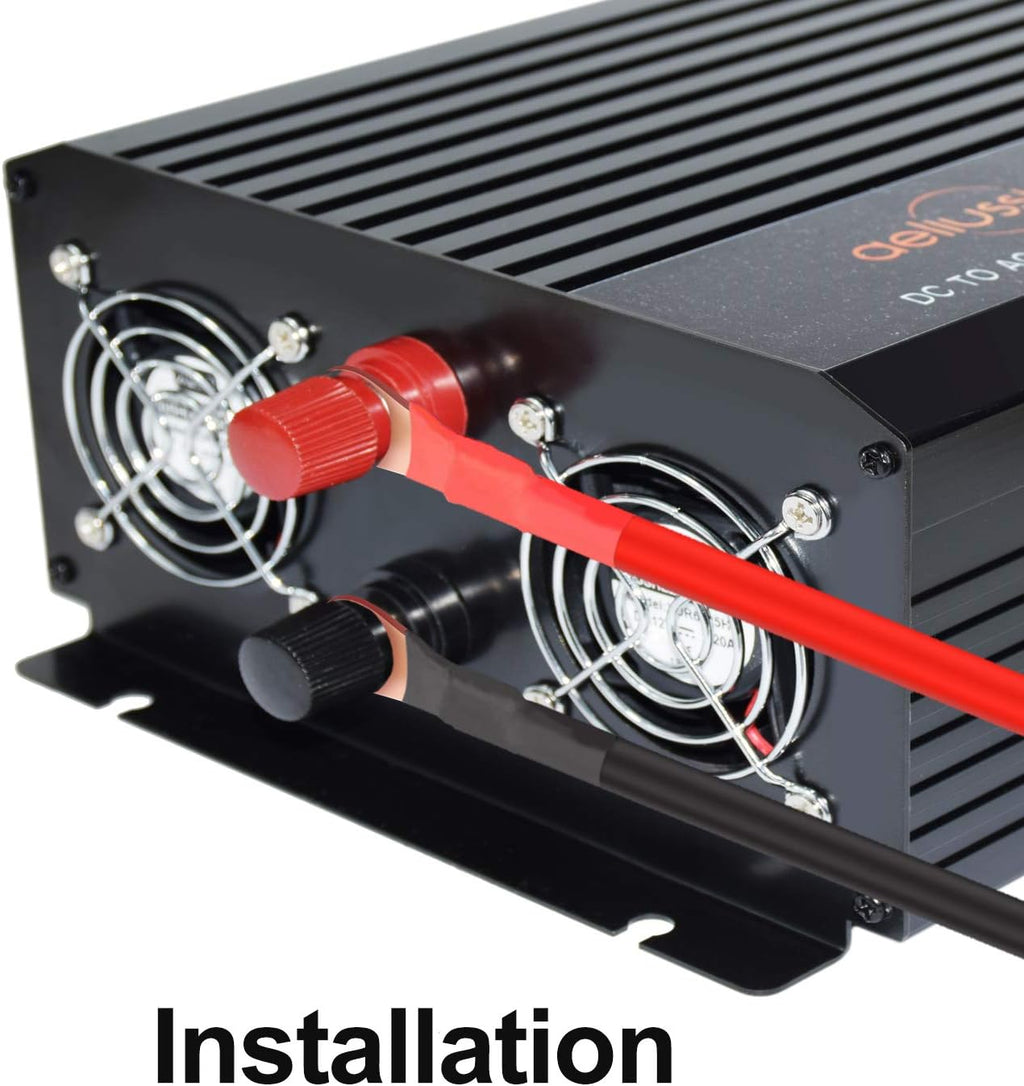 1500 Watt Pure Sine Wave Power Inverter 48 Volt DC to AC 110V 120V with LCD Display J571