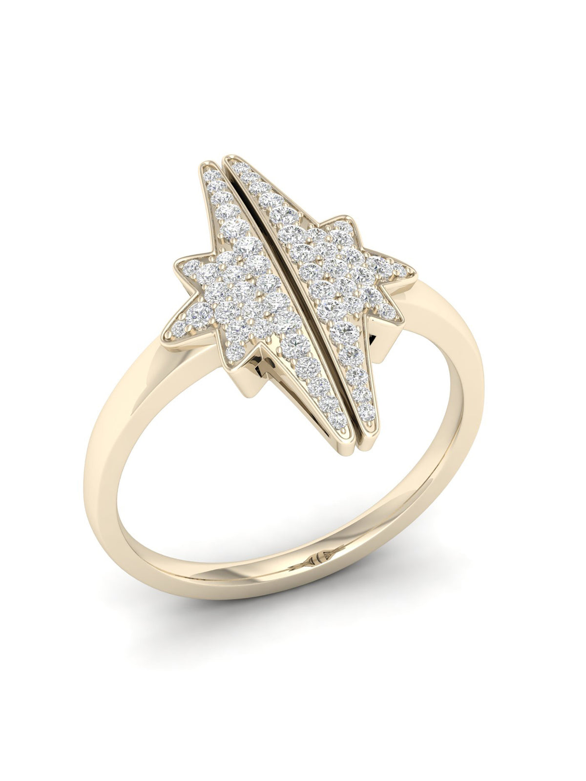 10K Yellow Gold Star Ring J7153