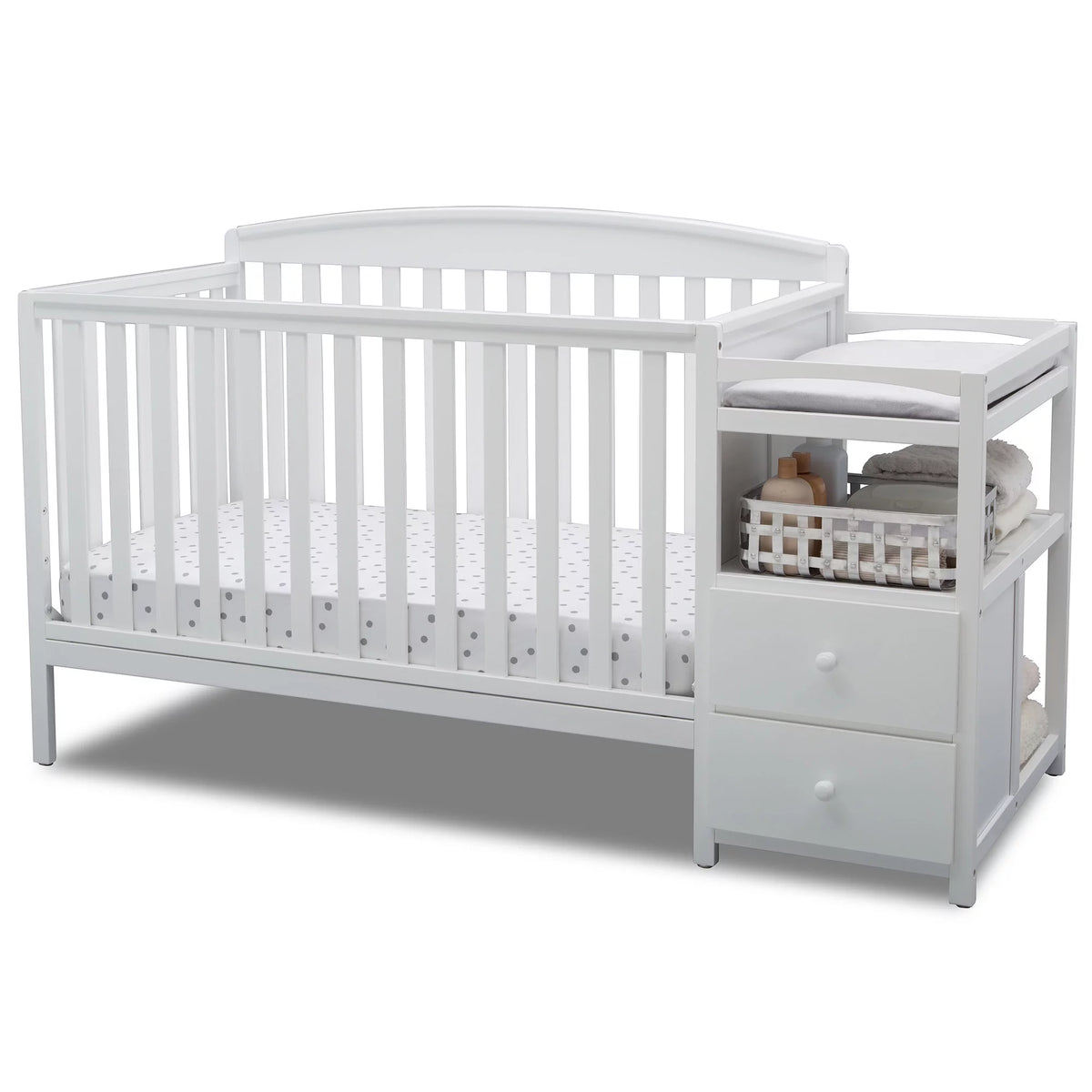 White 4-in-1 Baby Crib & Changer H59035