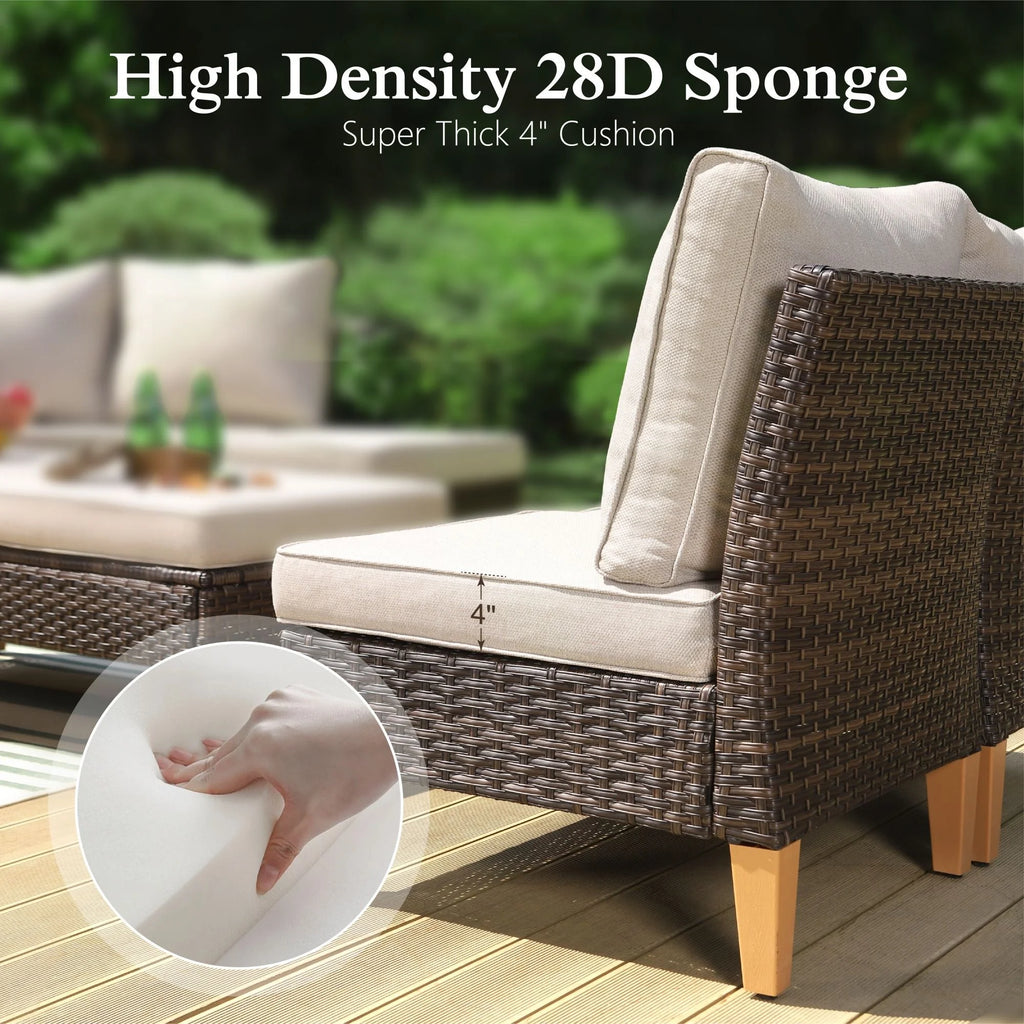 8 Piece Outdoor Wicker Sofa Set Q531