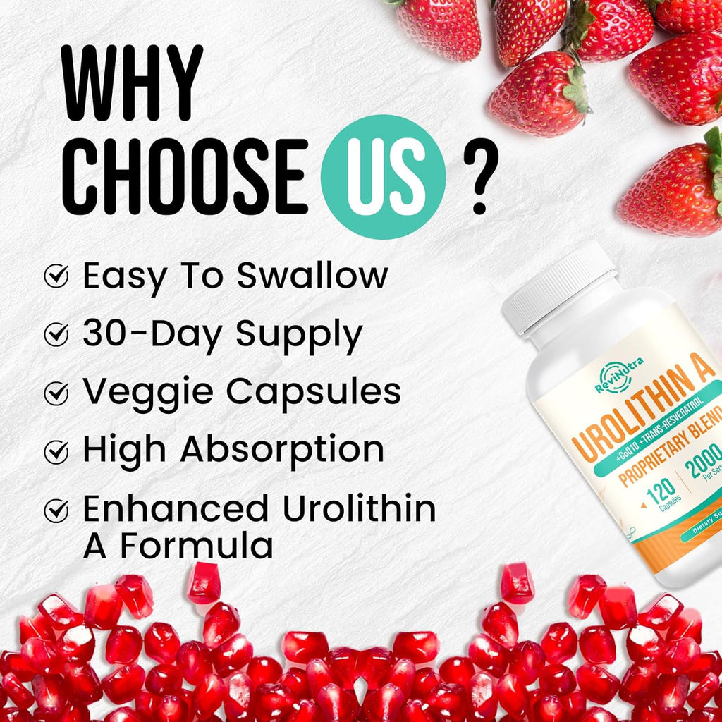 Urolithin A Supplement 2000MG, 120 Capsules V299673