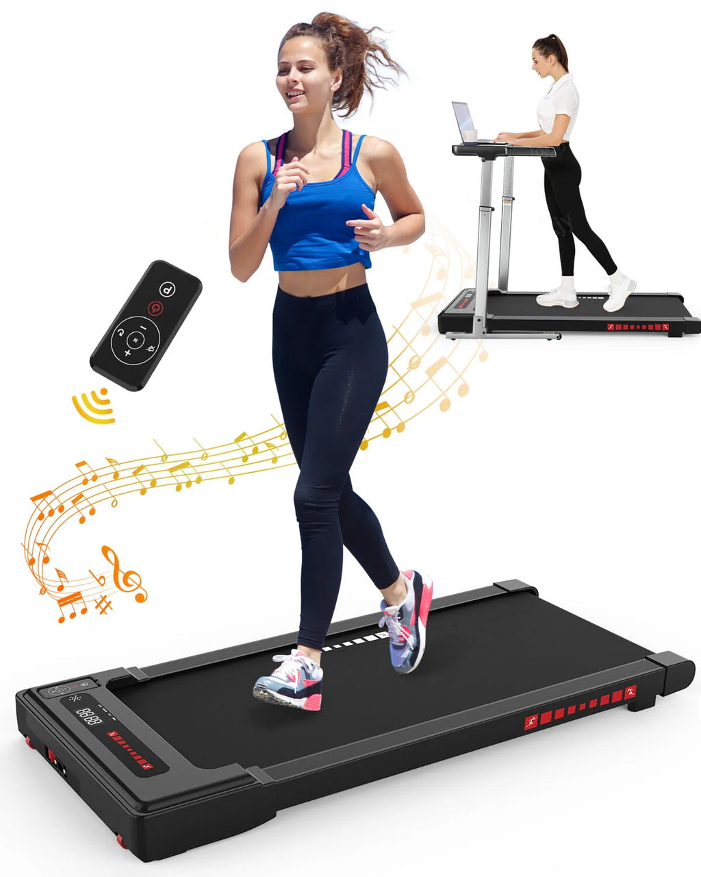 Electric Treadmill 2.5HP Portable Walking Machine with Bluetooth W261099