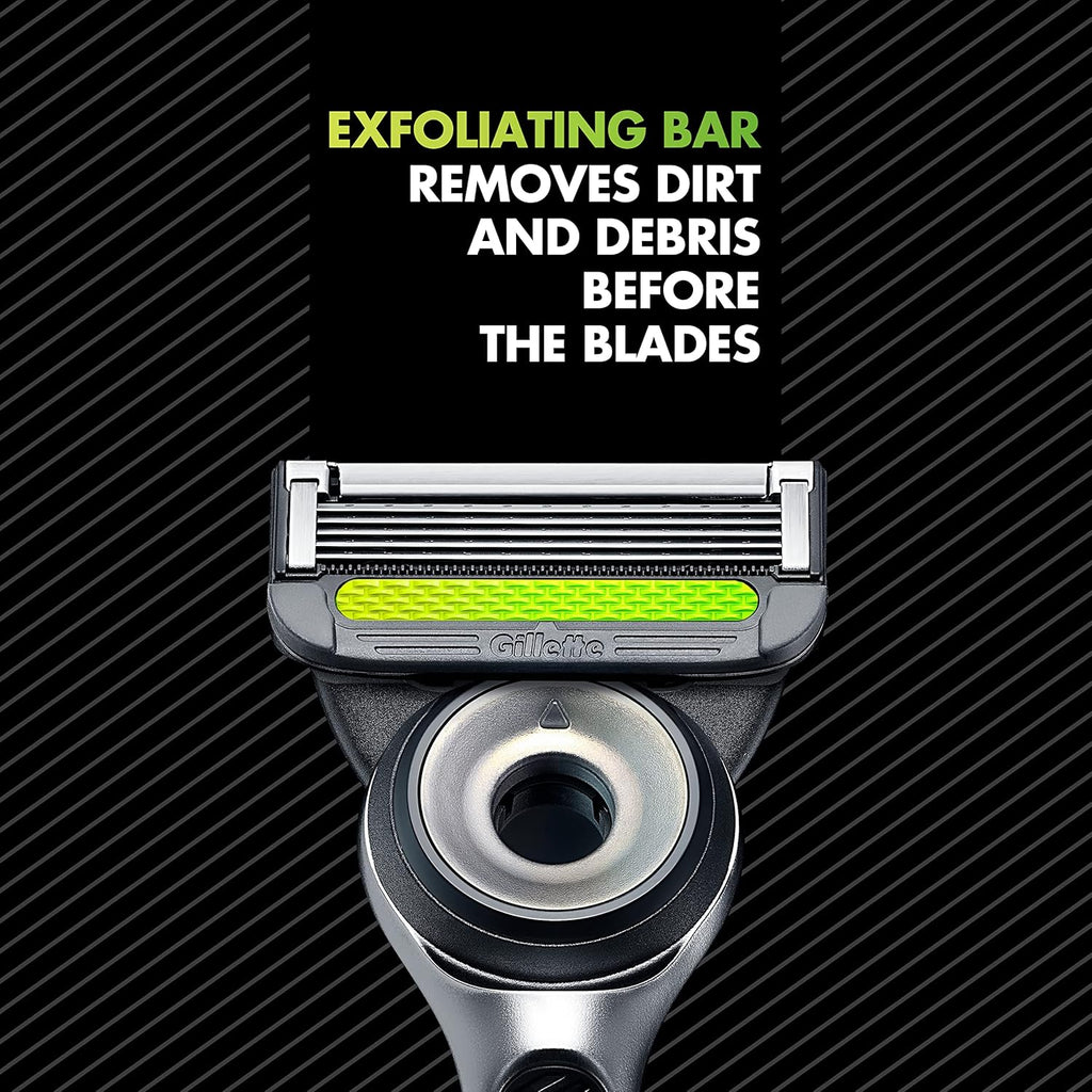 Razors with Exfoliating Bar, Shaving Kit, Includes 1 Handle, 4 Razor Blade Refills, 1 Premium Magnetic Stand R77690