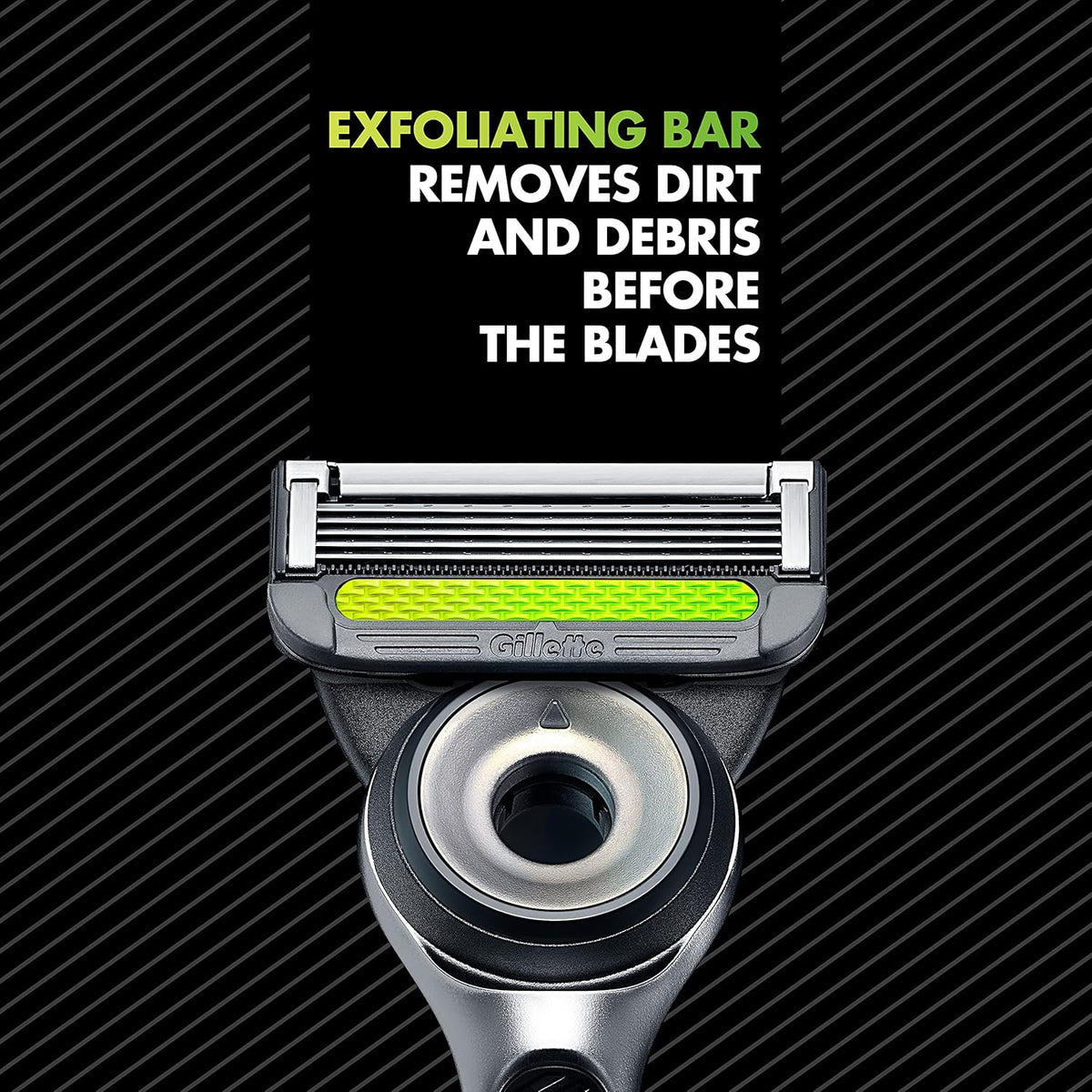 Razors with Exfoliating Bar, Shaving Kit, Includes 1 Handle, 4 Razor Blade Refills, 1 Premium Magnetic Stand R77690