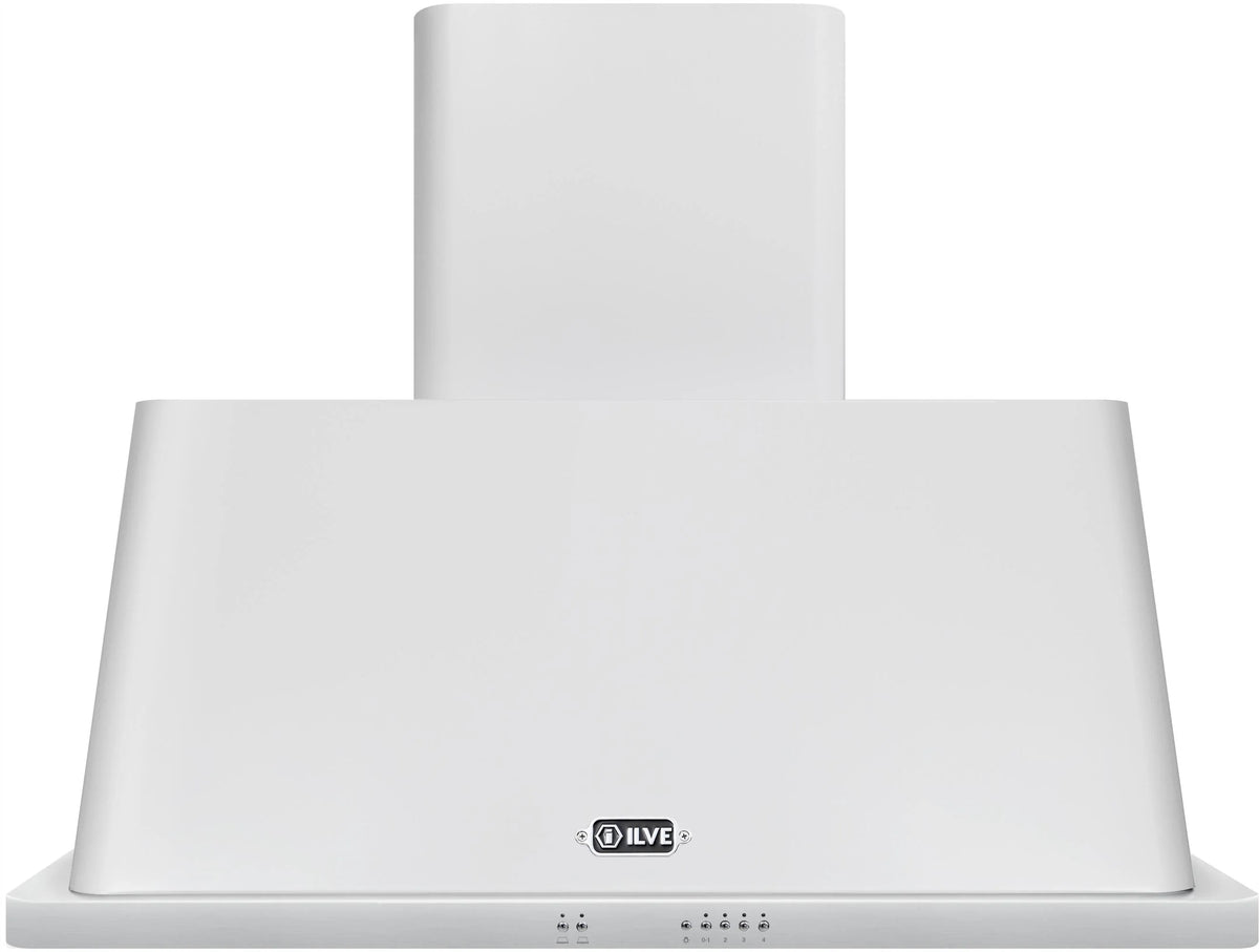 White Wall Mount Range Hood with 600 CFM Blower W8199