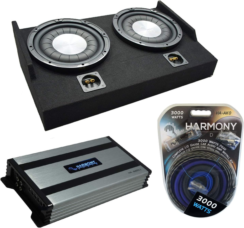 Dual 12 Sub Box Subwoofer Enclosure & 1600W Amplifier C8812