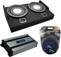 Dual 12 Sub Box Subwoofer Enclosure & 1600W Amplifier C8812