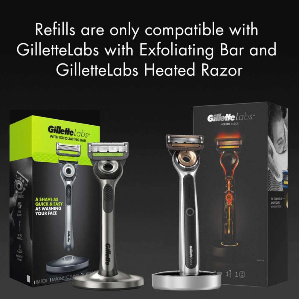 Razors with Exfoliating Bar, Shaving Kit, Includes 1 Handle, 4 Razor Blade Refills, 1 Premium Magnetic Stand R77690