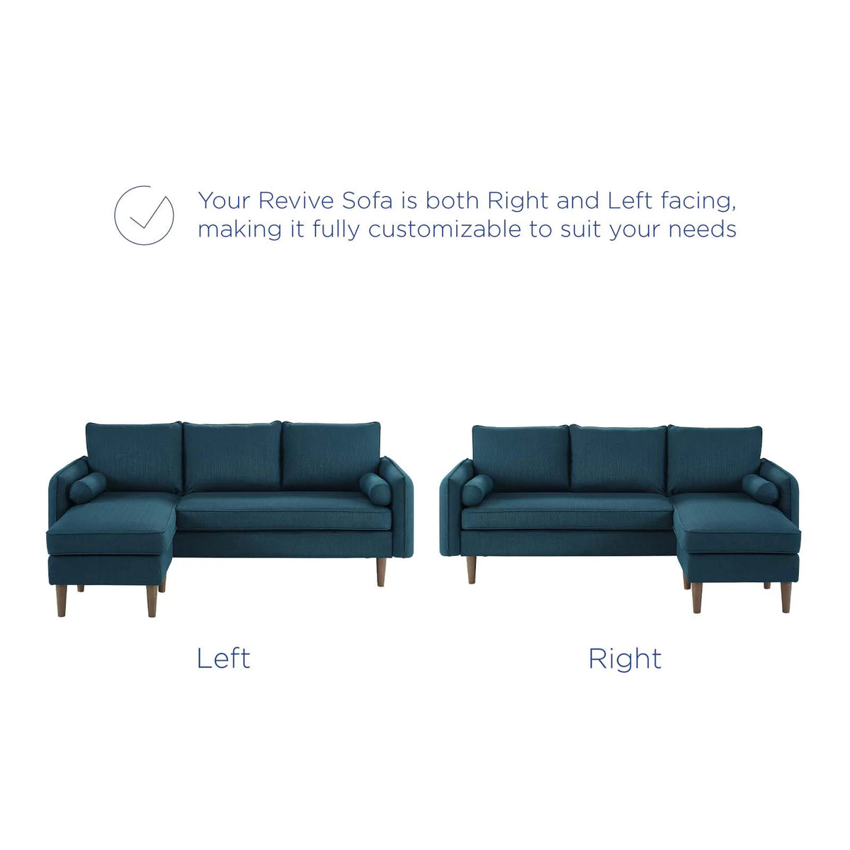 Navy Blue Fabric Sectional Sofa Set Z524752