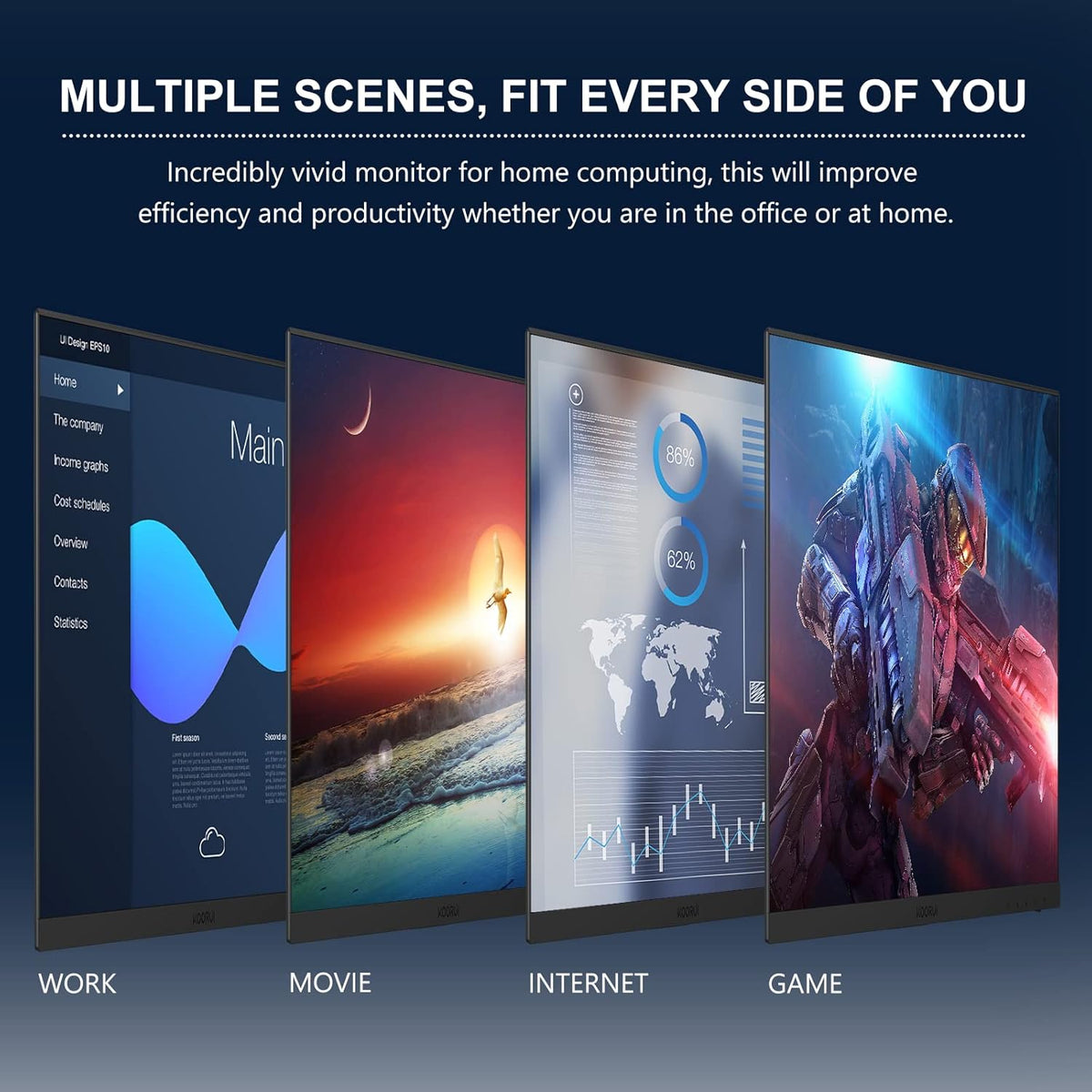 23.8 Inch FHD 1080p IPS 75Hz Computer Monitor M454281