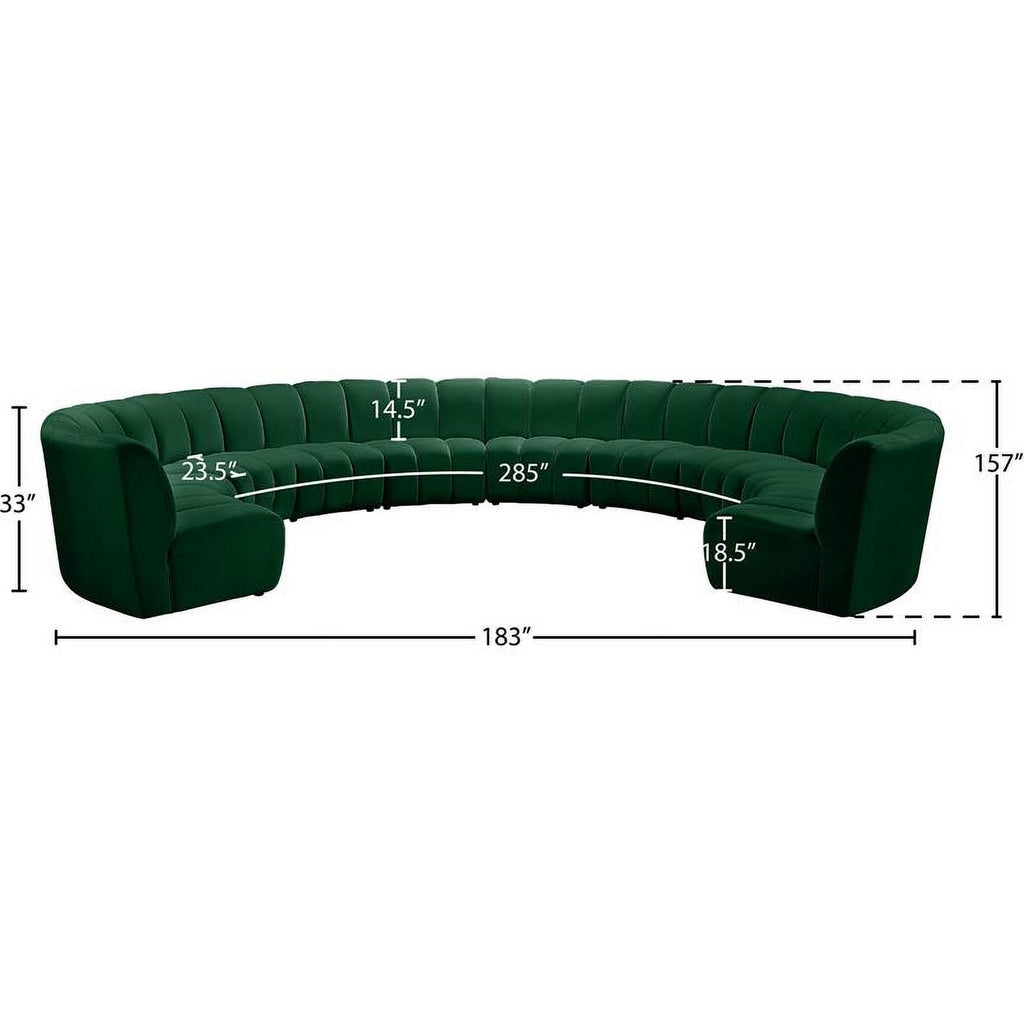 Green Velvet Modular Sectional T42566