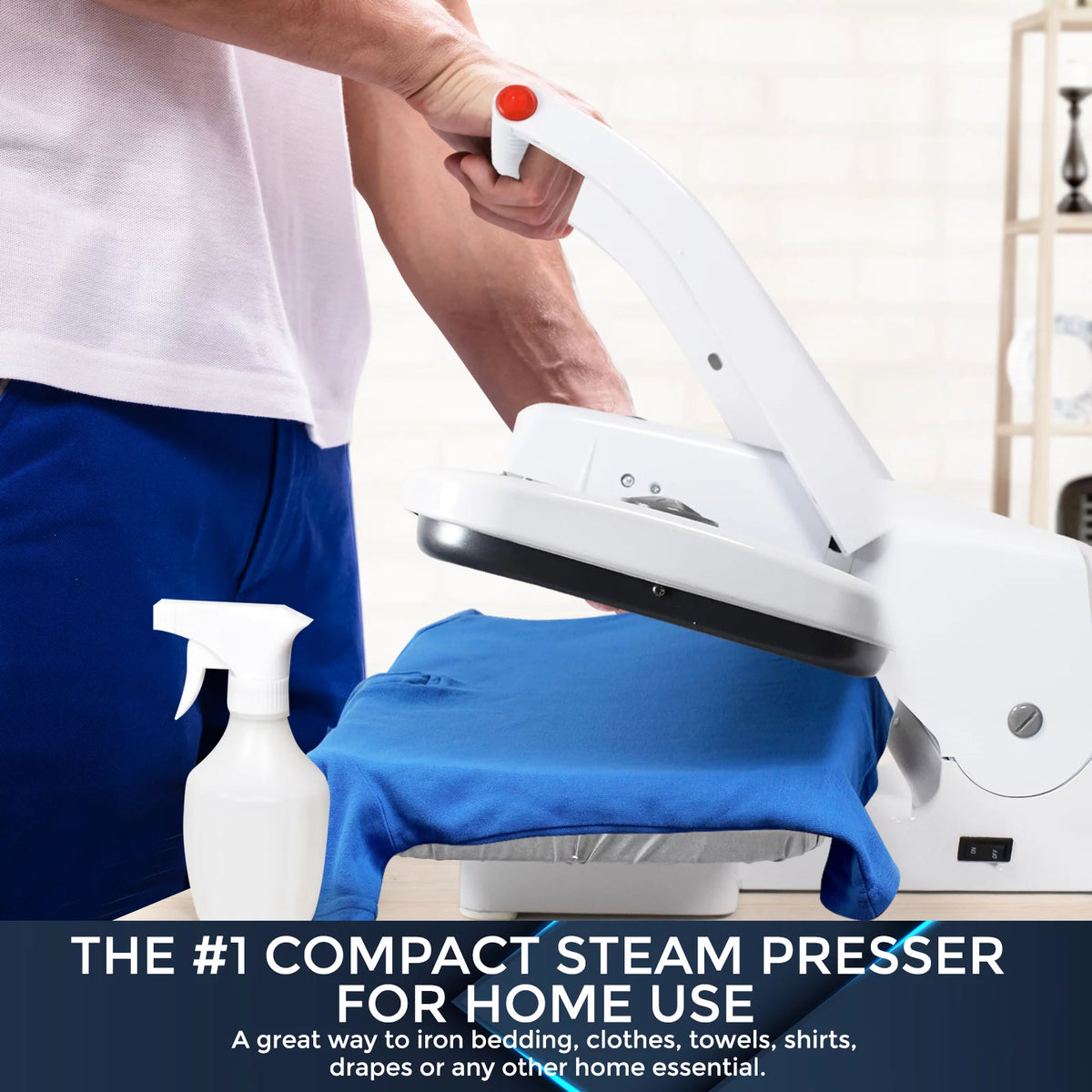Compact Ironing Steam Press Machine with Stand M2697