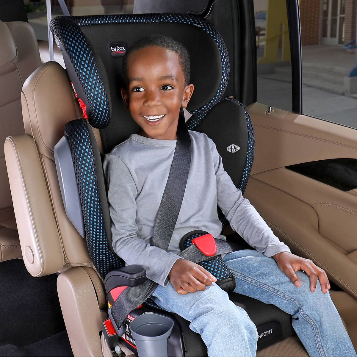 Cool Flow Grey Belt-Positioning Booster Car Seat X751