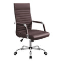 White Faux Leather Office Chair with Arms H18427