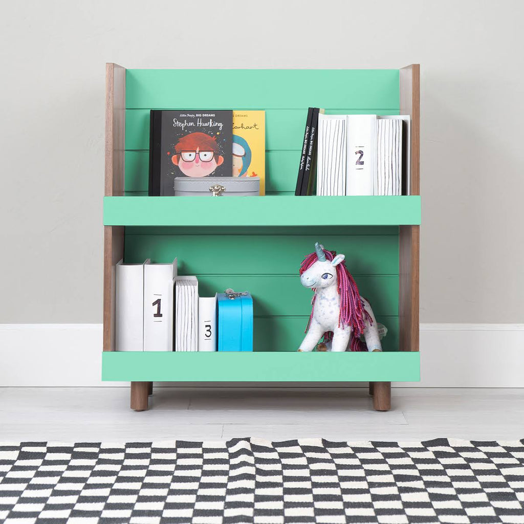 Kids Bookcase Walnut White O75791