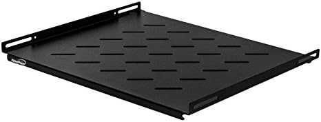 1U 19-Inch Vented Black Network Cabinet Shelf Pack of 2 R3341