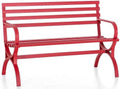 Outdoor Garden Patio Bench with Backrest and Armrest Black V81322