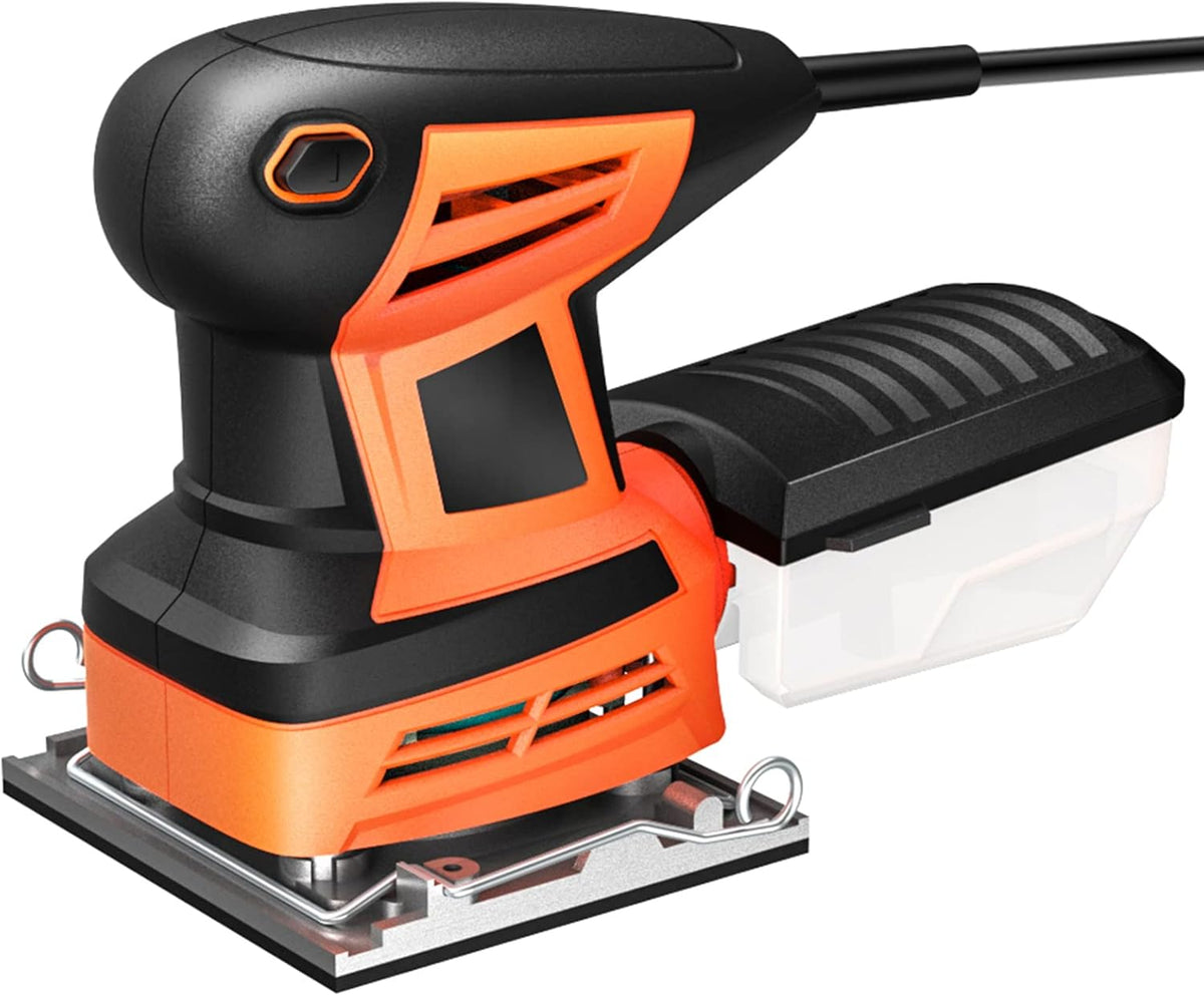 200W 5 Inches Palm Sander with 12pcs Sanding Paper, Pack of 2 W7548