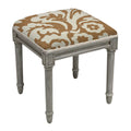 Multicolor Floral Linen Vanity Stool N9056