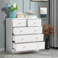 Black 6 Drawer Wood Dresser E715