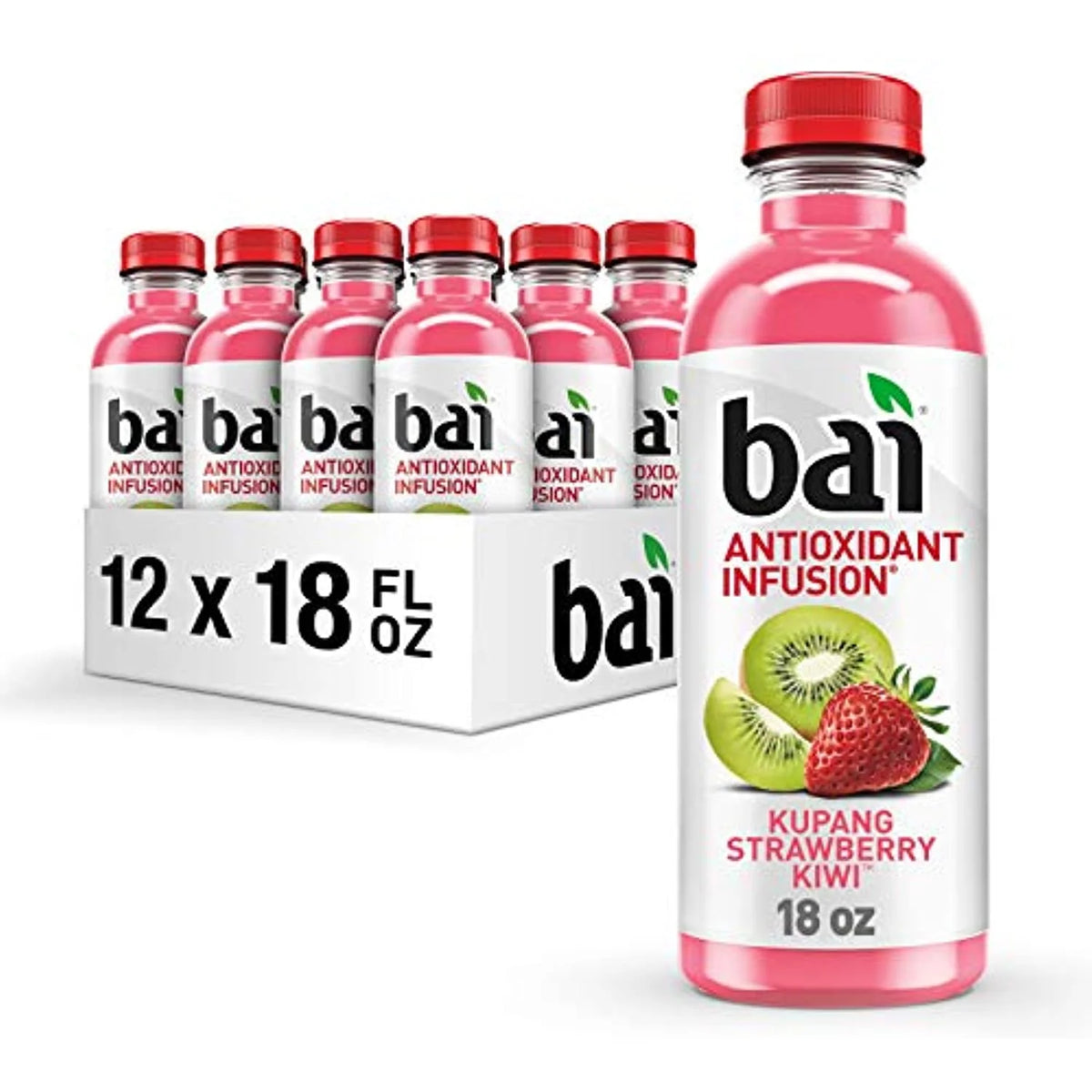 Strawberry Kiwi Antioxidant Infused Beverage, 18 fl oz (Pack of 12) D9236