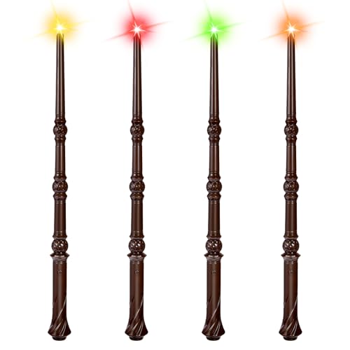 Light Up Magic Wand with Sounds & 4 Color Lights 4PCS N88970