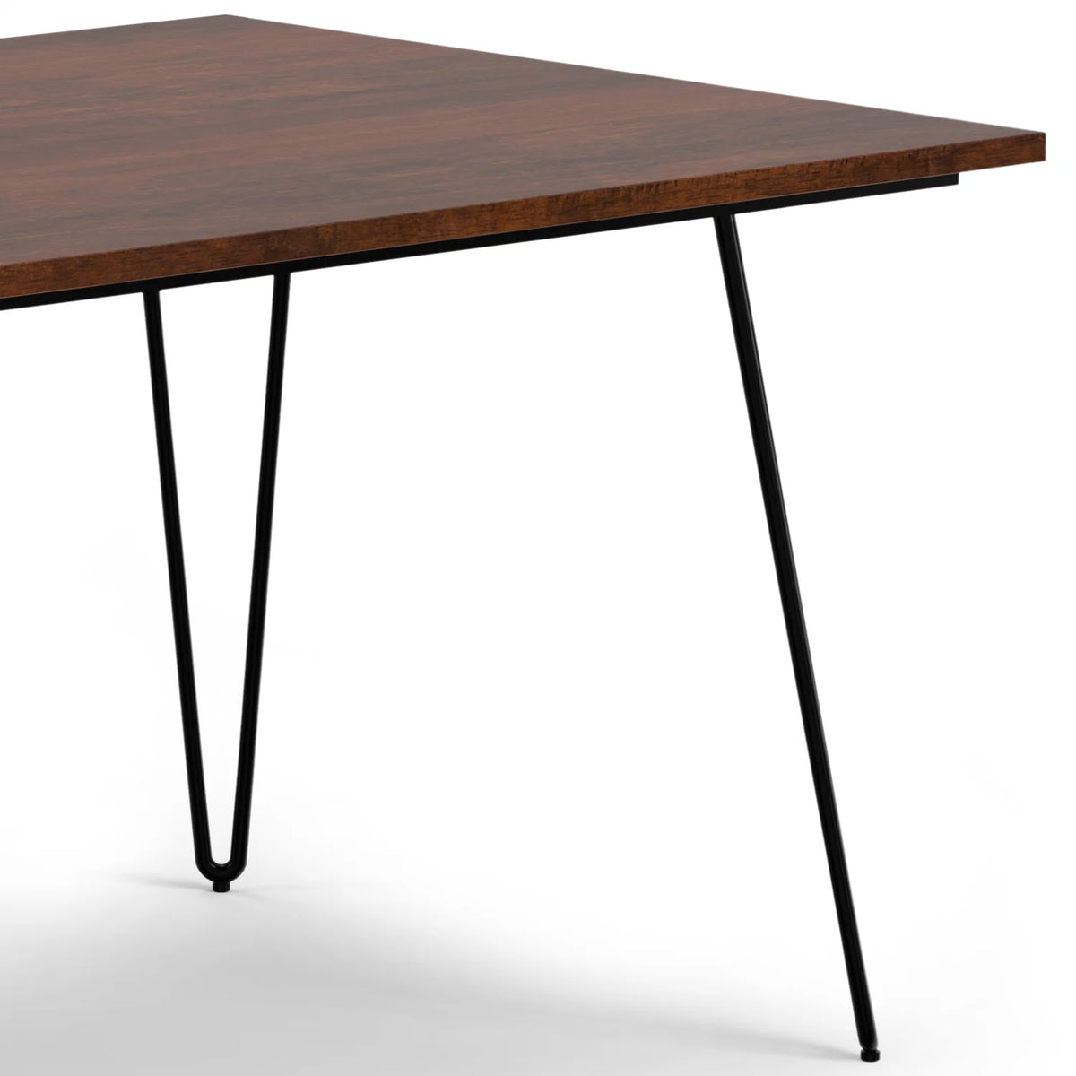 Solid Mango Wood and Metal 66 inch x 40 inch Rectangle Dining Table C483