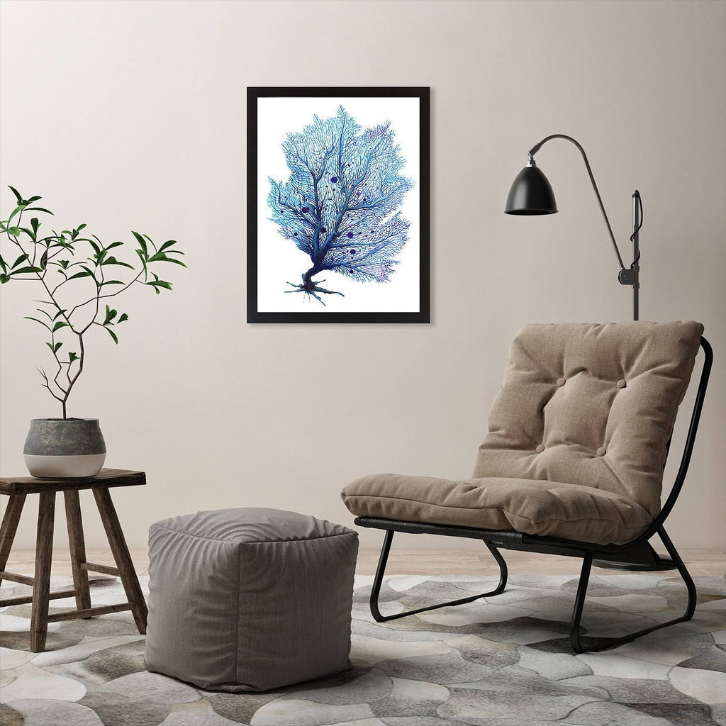 Blue Fan Coral Black Frame M580754