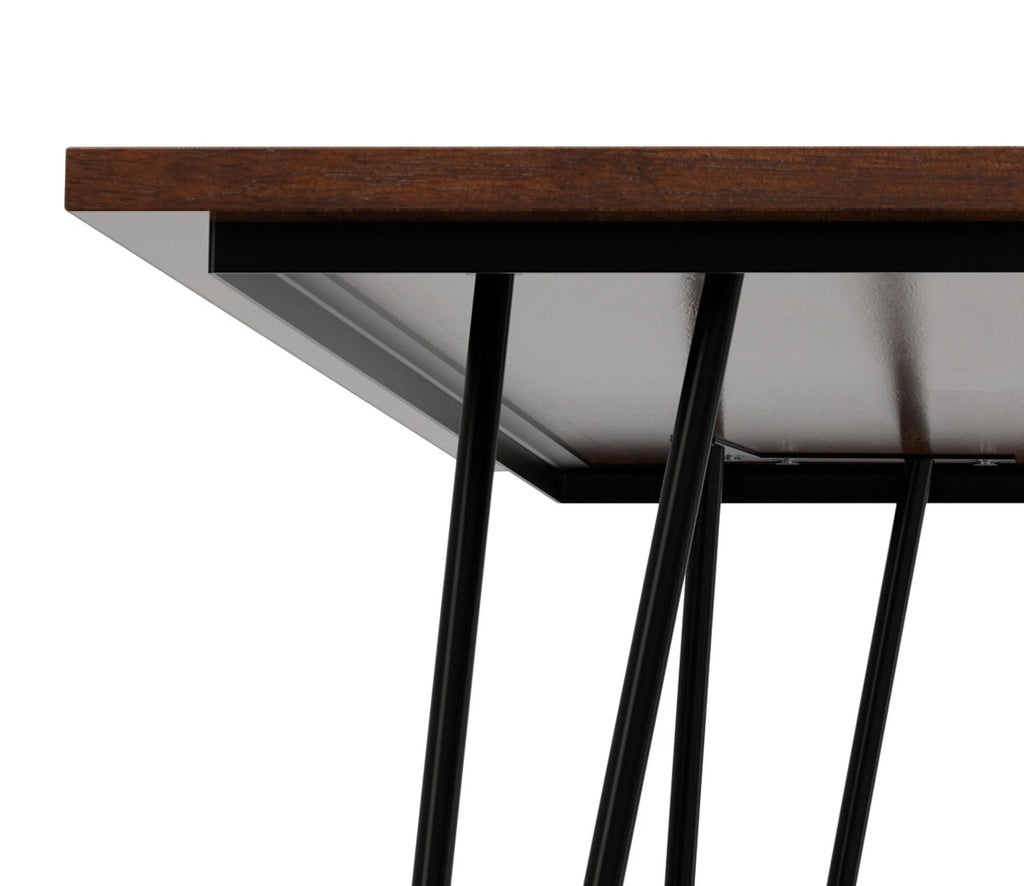 Solid Mango Wood and Metal 66 inch x 40 inch Rectangle Dining Table C483