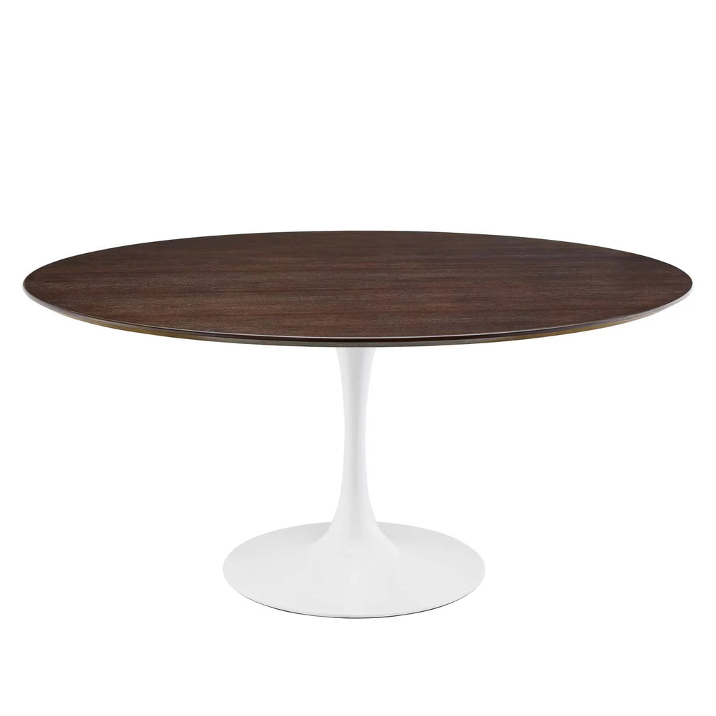 60 inch Round White Walnut Wood Dining Table G934878
