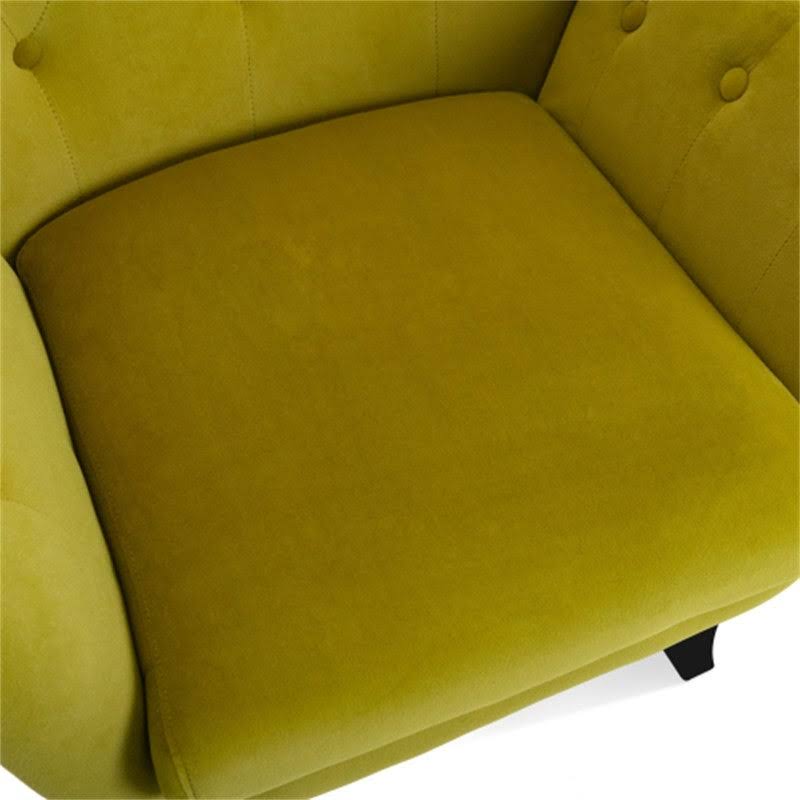 Velvet Accent Chair Armchair with Wooden Legs M568086