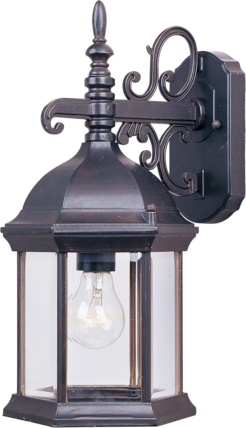 Black Outdoor Wall Sconce 1-Light 60 Watts W1961
