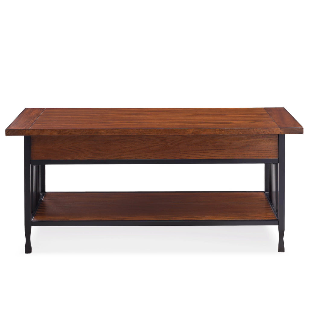 Rustic Two Drawer Coffee Table with Shelf E744976