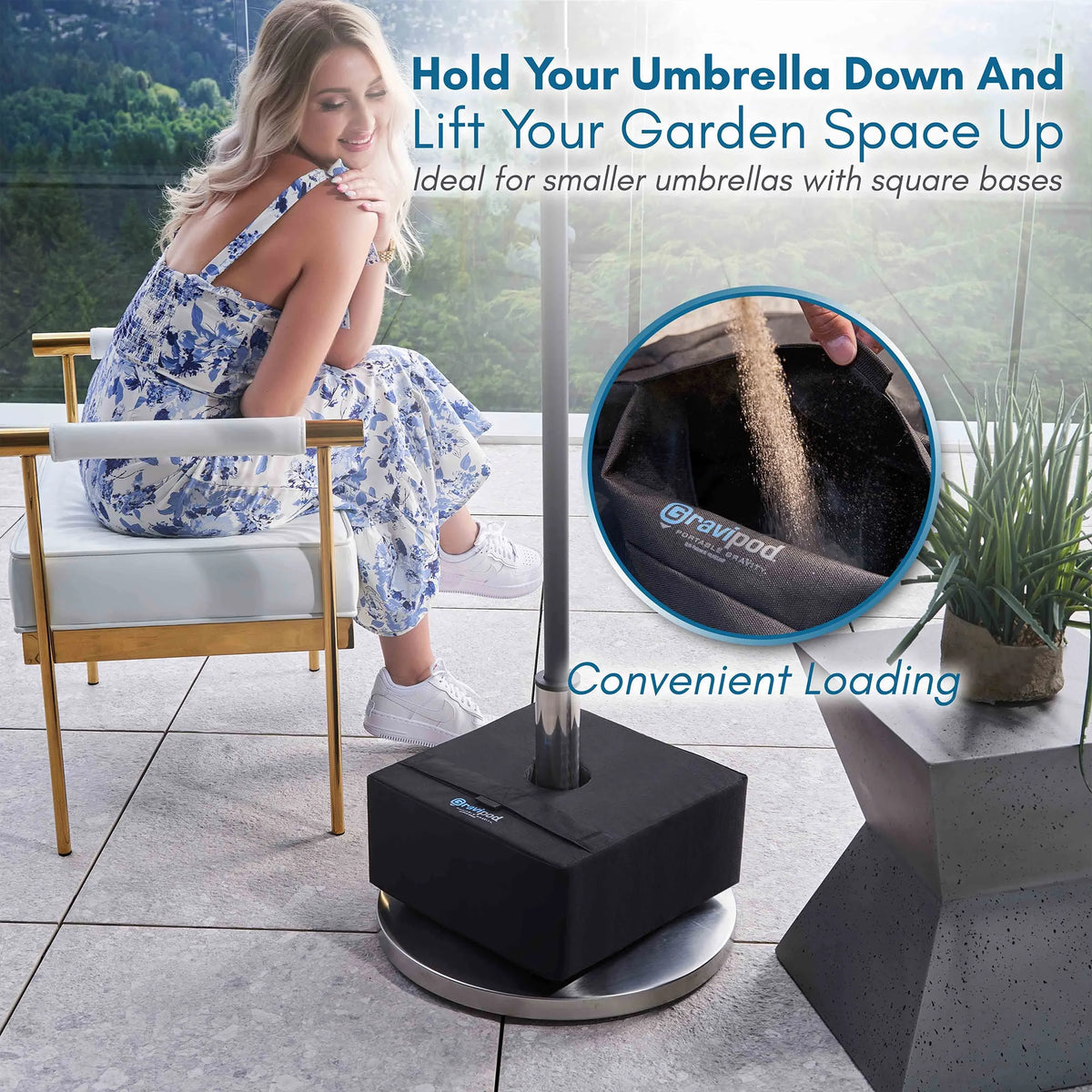 14" Square Umbrella Base Weight Bag Q236210