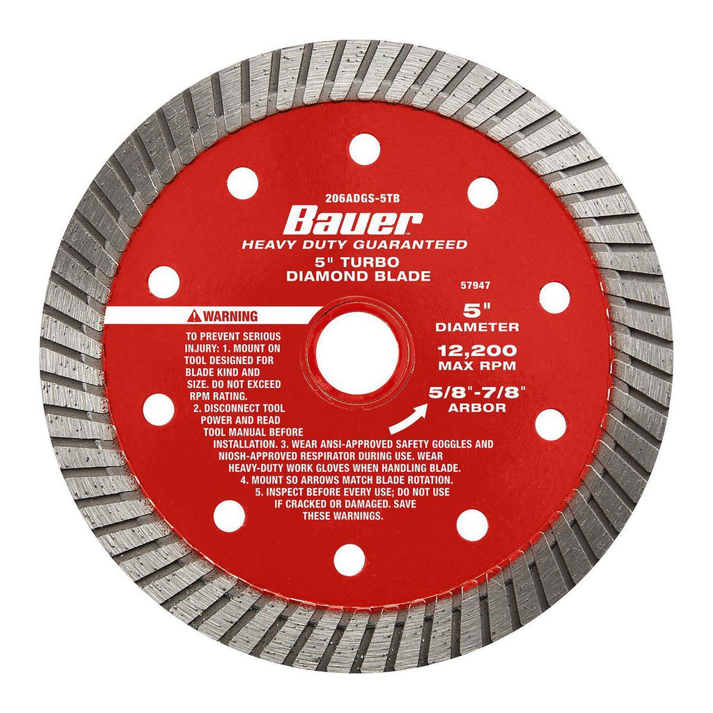 5 in. Turbo Rim Wet or Dry Cut Diamond Saw Blade J325