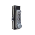 Mechanical Keyless Narrow Stile Latch with Double Sided Combination - Satin Chrome Q441
