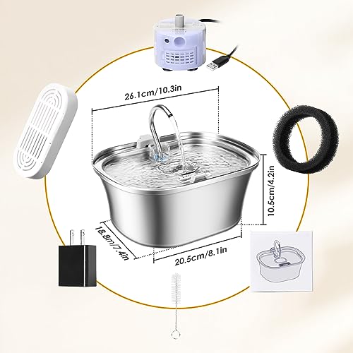 3.2L Stainless Steel Cat Water Fountain G136621