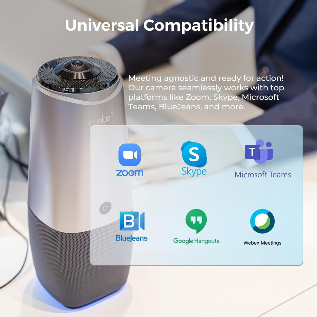 4K Conference Room Camera with Speaker and Microphone C66484