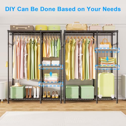 White Heavy Duty Freestanding Clothes Rack Z345394