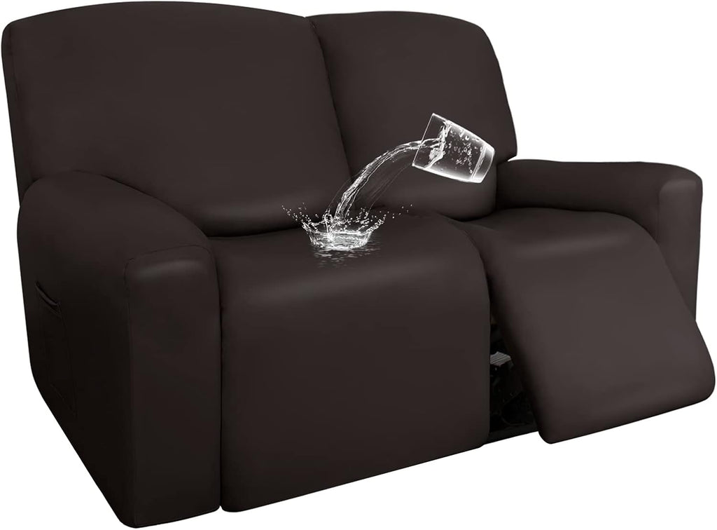 Navy 6 Pieces Stretch Recliner Loveseat Slipcovers G544563