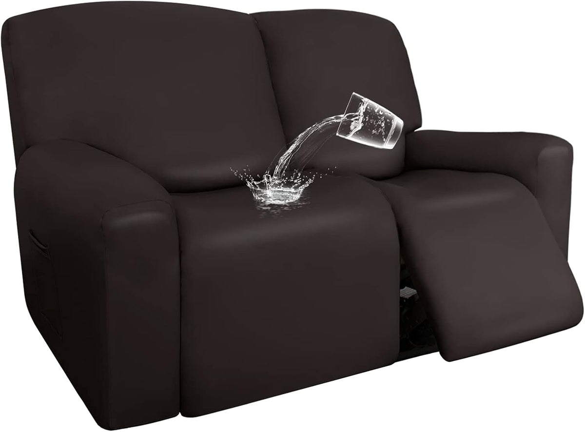Navy 6 Pieces Stretch Recliner Loveseat Slipcovers G544563