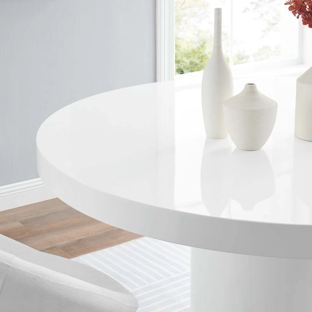 Round Dining Table in White T890312