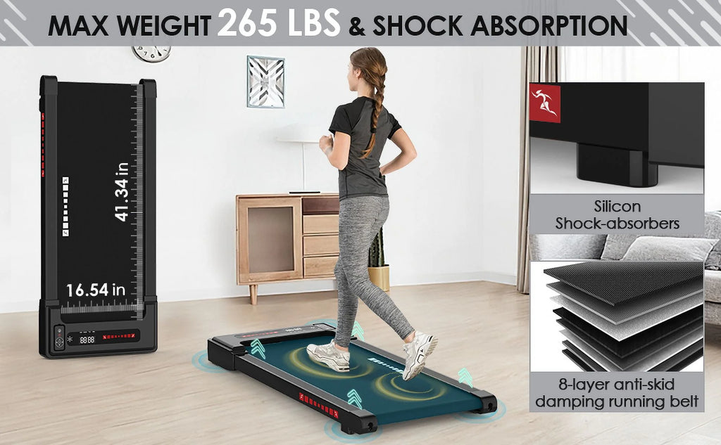 Electric Treadmill 2.5HP Portable Walking Machine with Bluetooth W261099