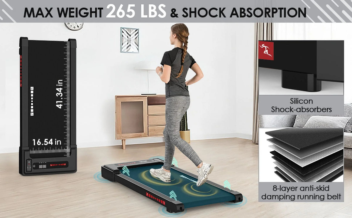 Electric Treadmill 2.5HP Portable Walking Machine with Bluetooth W261099
