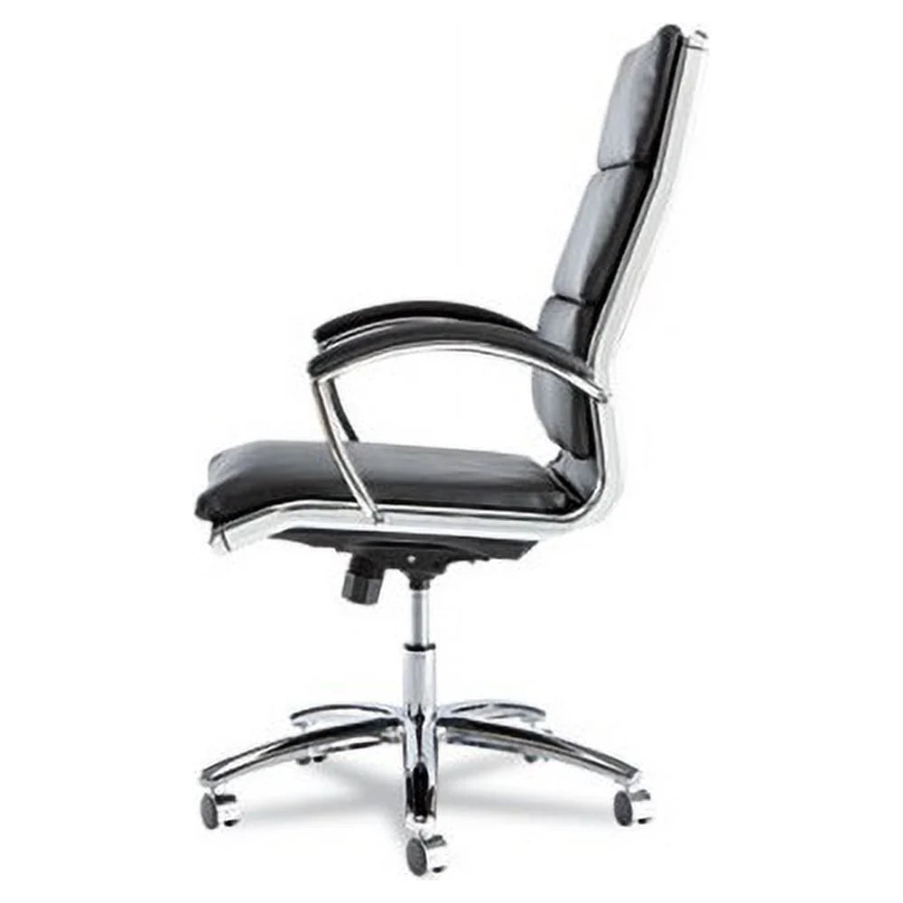 Black High-Back Chair with Chrome Base T393
