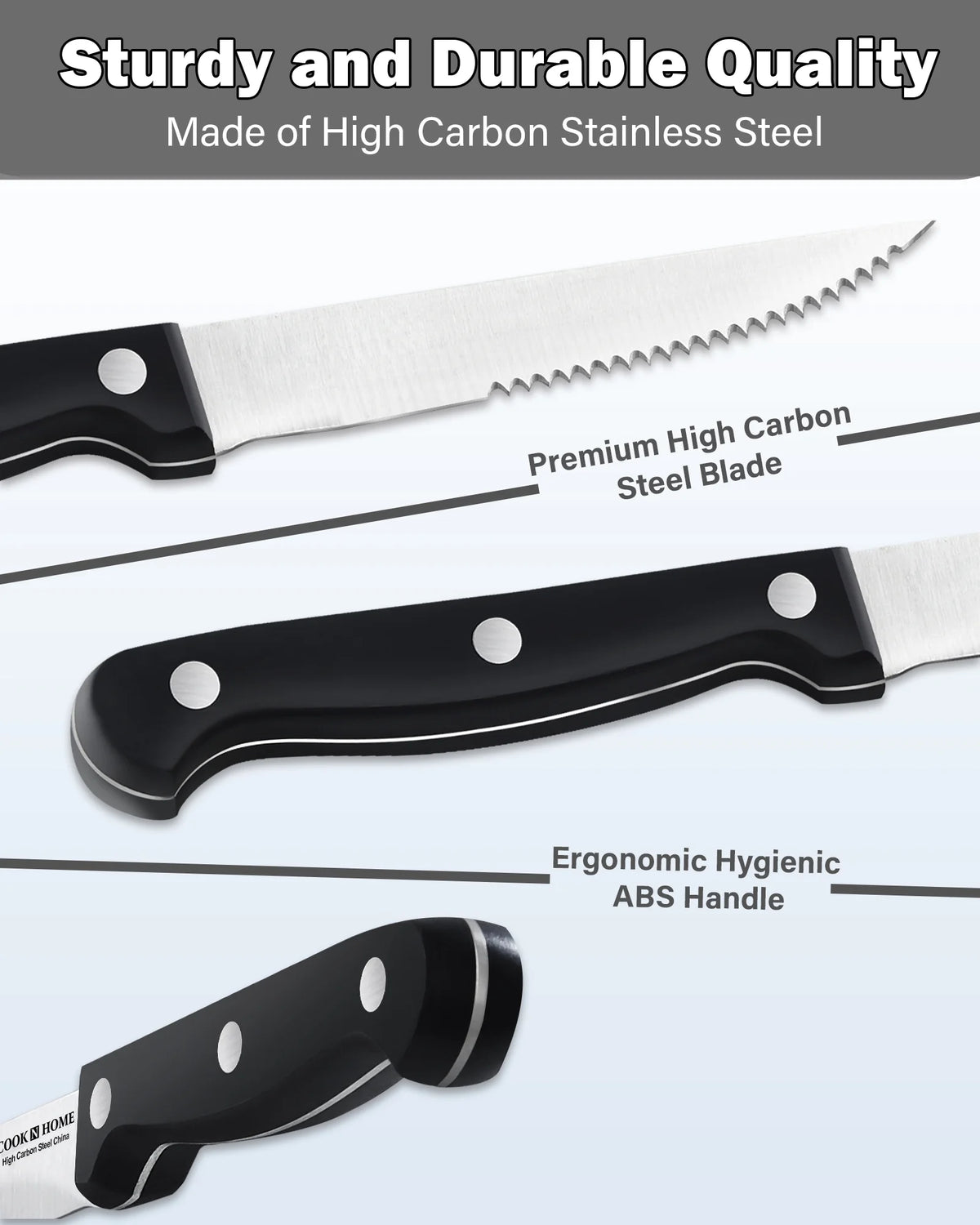 15-Piece High Carbon Stainless Steel Knife Set with Bamboo Storage Block B770