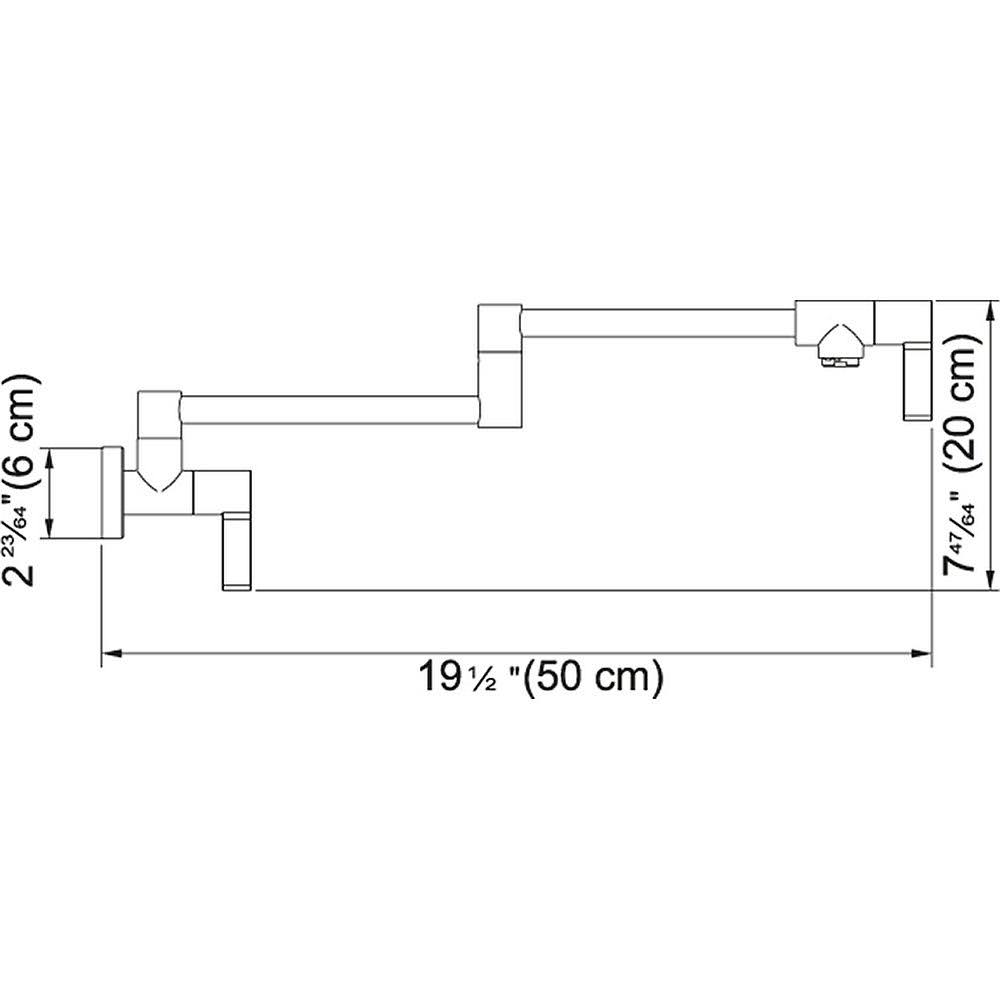 Satin Nickel Wall Mount Pot Filler R364
