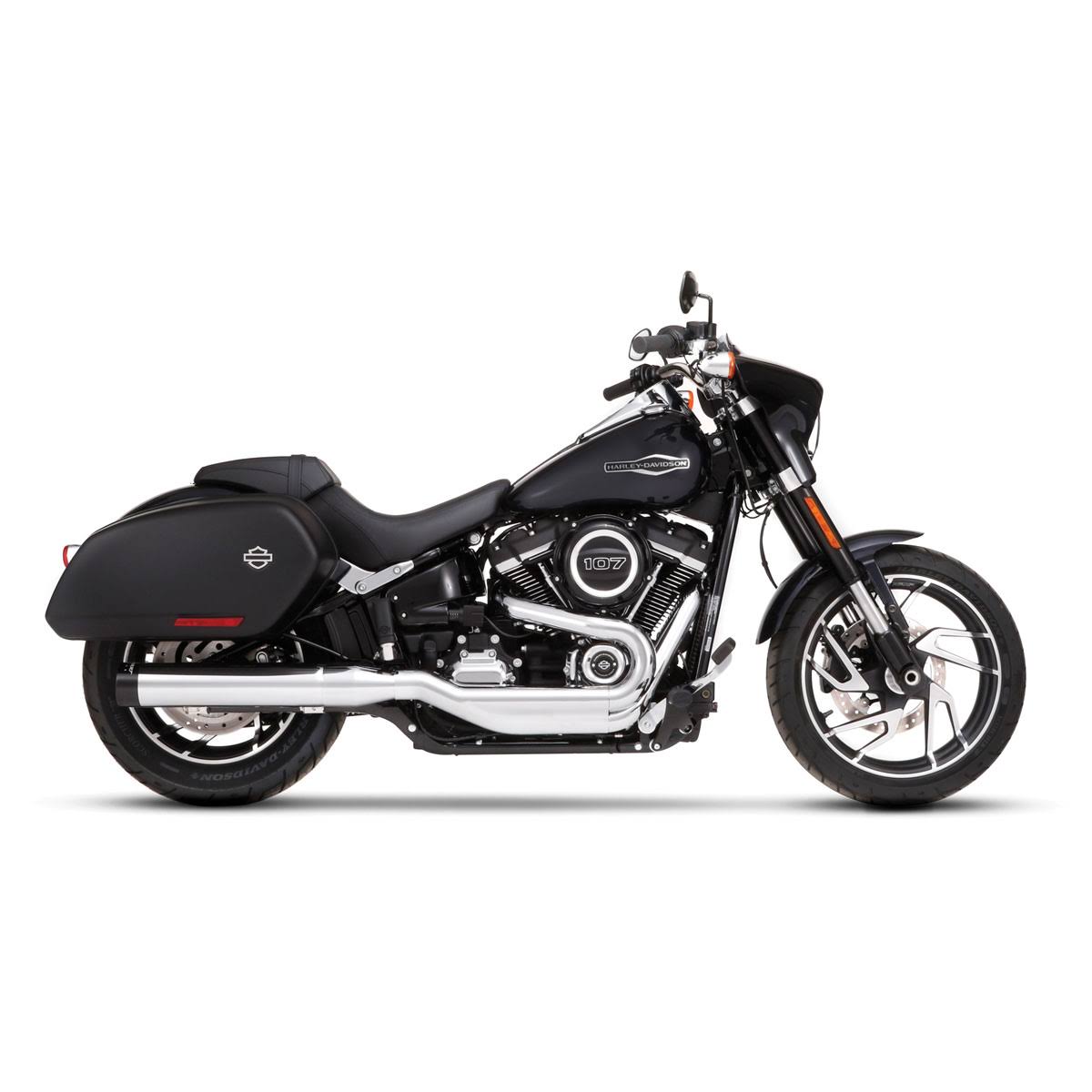Chrome Slip-On Muffler with Black End Cap Z7351